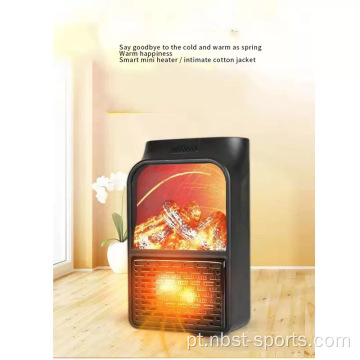 Aquecedores elétricos de cerâmica portáteis 3D Flame Quiet para tomada de parede